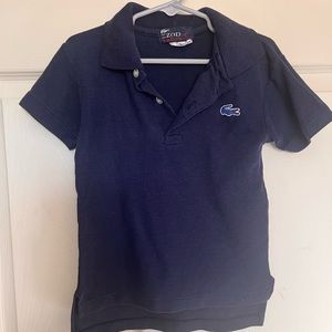 Vintage size 8 boys Izod Lacoste polo navy blue